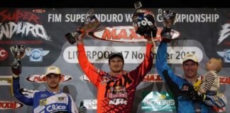 Taddy Blazusiak on top in Liverpool Superenduro