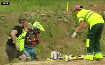 Tony Cairoli crash – MXGP of Latvia 2019