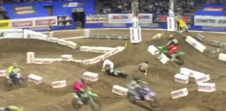 Track worker gets t-boned at AMSOIL Arenacross