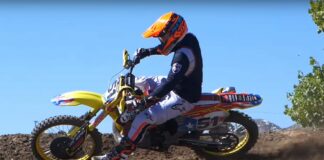 RAW: Travis Pastrana’s RM250 Two-Stroke MXdN race bike