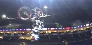 Travis Pastrana lands world’s first Aussie Roll on MTB