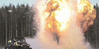 UTV vs Motorbike – on ice