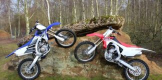 Video: 2014 Yamaha YZ450F vs Honda CRF 250 bike test