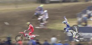 Video: Aleksandr Tonkov crash at MXGP of Germany 2015