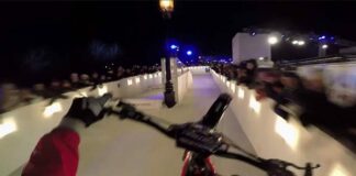 Video: Dougie Lampkin riding up the Belfast Red Bull Crashed Ice track