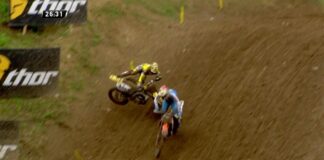 Video: Romain Febvre crash MXGP of Italy 2015