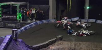 Video: Jordan Booker kicks Gradie Featherstone in the head at AX – Testosterone overload at Arenacross LCQ