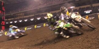 Video: Tyler Bowers boots Zach Osborne at Ananheim 1 2015 Monster Energy Supercross