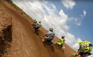 Watch Pocock wring the neck of this pit bike