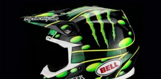 Painting of Jeremy McGrath’s Monster Energy Helmet
