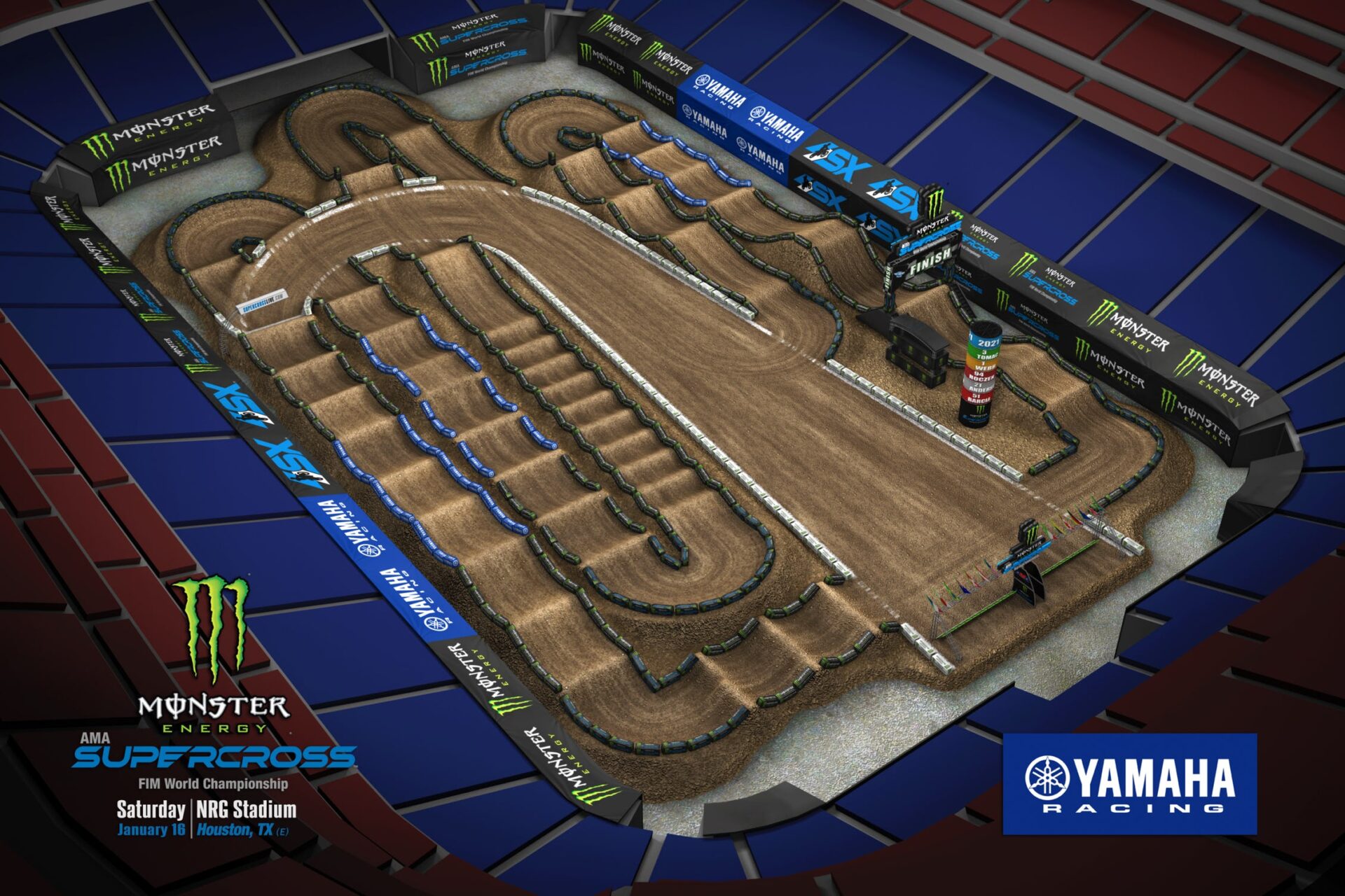 Houston SX track map video Dirtbike Rider