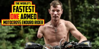 Video: The fastest one armed dirt bike rider in the world